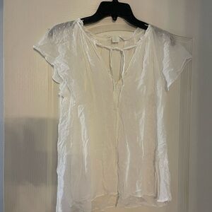 H&M White Blouse with Textured Detail